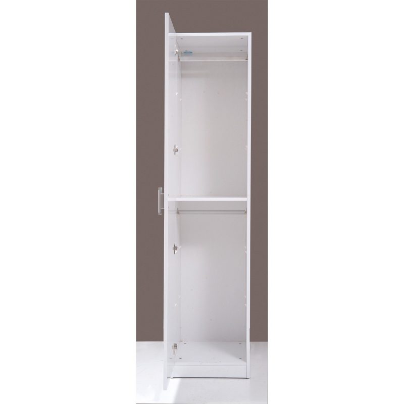 Kenyap Plus 813024 Stella Tek Kapaklı Askılıklı  Gardırop  Parlak Beyaz