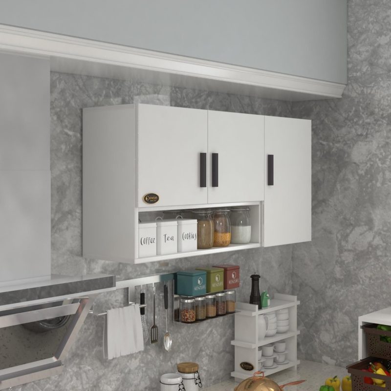 Kenzlife hazır mutfak mirena32 byz 060*120*32 mutfak banyo dolabı kapaklı raflı