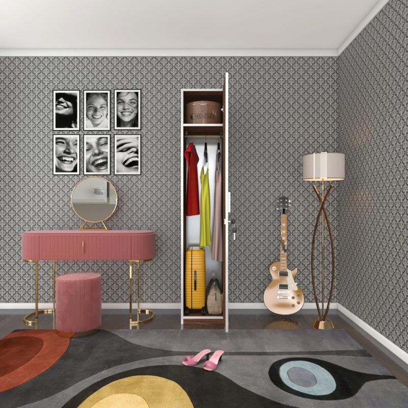 Kenzlife kilitli gardırop öğrenci dolabı tek kapılı kasımpatı cvz 180*35*42 gardolap dolap ofis