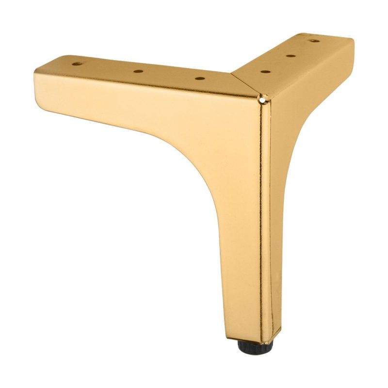 Koldoor Minerva Metal Altın Mobilya Ayağı Ayarlı Koltuk Chester Baza Ayağı 17,5 cm 5 Adet