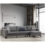 Kristal 3+Dinlenme Köşe Takımı Koyu Gri