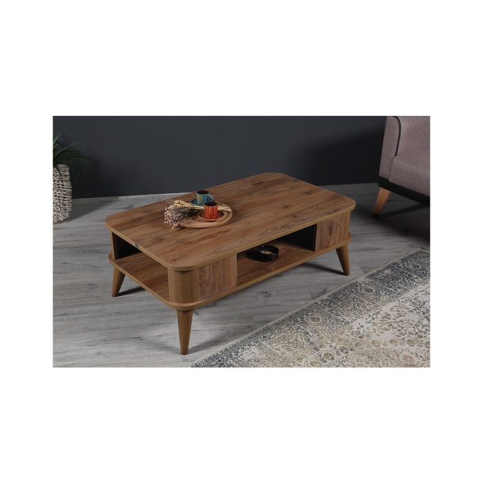 Kumsal Oval Kenar 100* 60 Orta Sehpa Ceviz