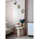 Kupp Design Lilyum Mantar Sehpa Üçlü Set Krem (57+52+47 Cm)