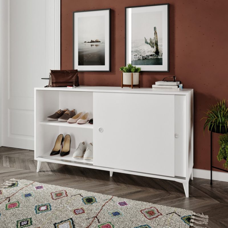 Kzn Home Joker Çok Amaçlı Ayakkabılık Beyaz – Tamamı 1. Kalite Mdf
