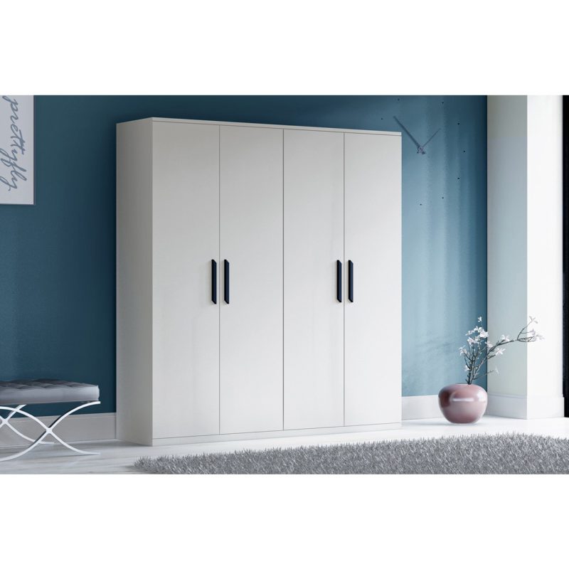 Metalia Gm 050 4 Kapılı Beyaz Gardırop
