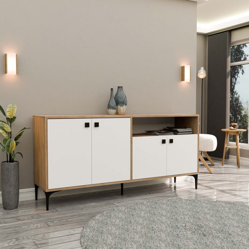 Mezza 1648 Artemıs 160 Lık Modern Konsol Sepet-Beyaz