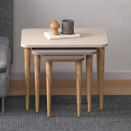 Monte Sehpa Letto Zigon Sehpa  Cappuccino Kahve