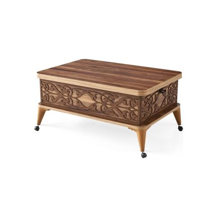 Mutlu Alışveriş Merkezi Akıllı Sehpa Sihirli Sehpa Fonksiyonel Orta Sehpa Açılabilir Sehpa Tekerlekli MASA114T  60X90