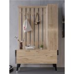Myniture Home & Living Festival Portmanto – Ayakkabılık P1002-6 Silver Atlantik Çam Minifiks Bağlantılı