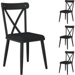 Rani JB108 Metal Sandalye Thonet Sandalye 4’lü Mutfak Yemek Masası Sandalyesi Siyah