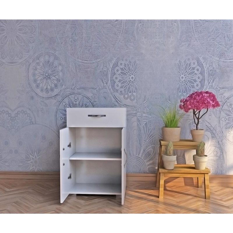 Remaks Tek Çekmece 2 Kapaklı Çok Amaçlı Dolap – Beyaz