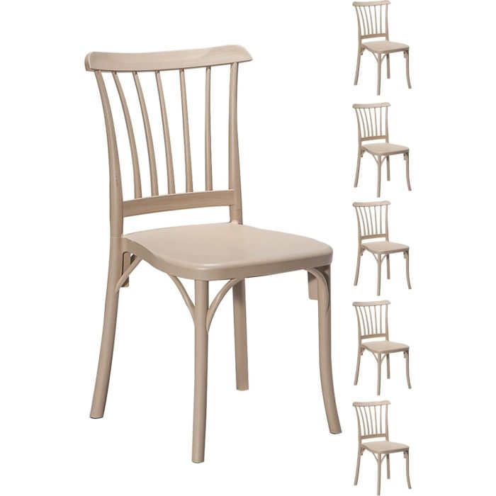 Sandalie 6 Adet Violet Cappucino Sandalye / Balkon-Bahçe-Mutfak
