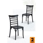 Sandalie Home Efes 2 Adet Mutfak Sandalye -Siyah
