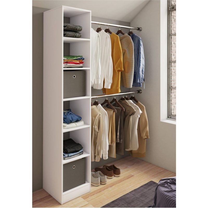 T Designo Alara Açık Giyinme Dolabı – Gardırop Beyaz 150 cm