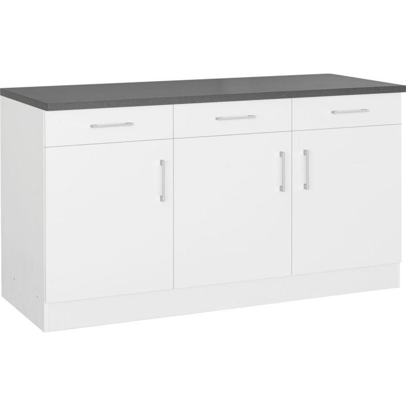 T Designo Tdesigno Aheste Mutfak Çekmeceli Alt Modül 180 cm Beyaz Tezgah Dahil TD-AHE-011