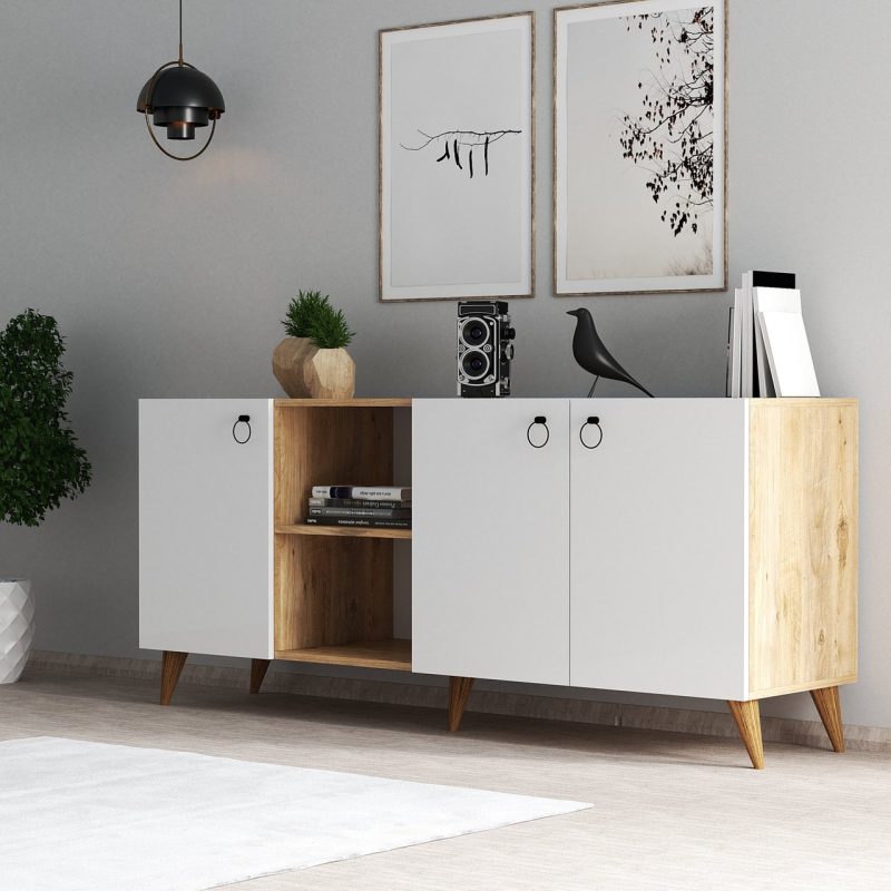 Tanmob Buse Konsol Çam – Beyaz – KSL0303