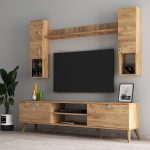 Tanmob Mega 180 Lik Kapaklı Raflı Tv Ünitesi  – TVU0202