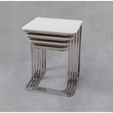 Veys Sehpa Tekerleksiz  – Vegas Zigon Sehpa  4 Lü – Beyaz