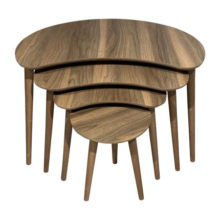 Vovvahome Moon Dörtlü Mdf Ahşap Zigon Sehpa Ceviz