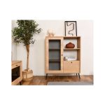 Vow Home Living Calvin Çok Amaçlı Dolap – Endüstriyel Tel Kapak Detaylı – Modern Şık Tasarım