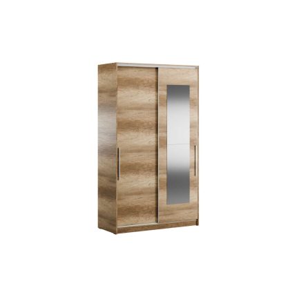 adore mobilya Elit Plus Aynalı Sürgülü Gardırop-Açık Ceviz (Tori) 120X207X52 cm (Gxyxd)